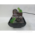 Resin table water fountain with two frogs & four buckets